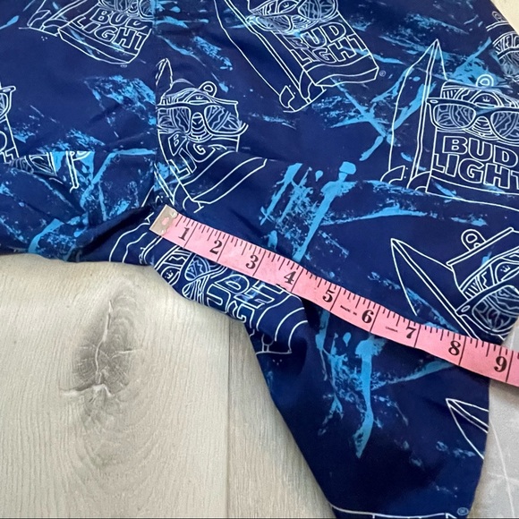 Bud Light Men’s Blue Swimming Trunks with Built in Mesh Briefs Size XL - Picture 3 of 9